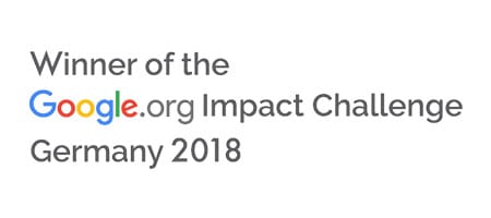 Logo Winner of the Google Impact Challenge Germany 2018